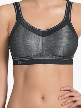 Anita Black Mesh-Panel High Support Sports Bra